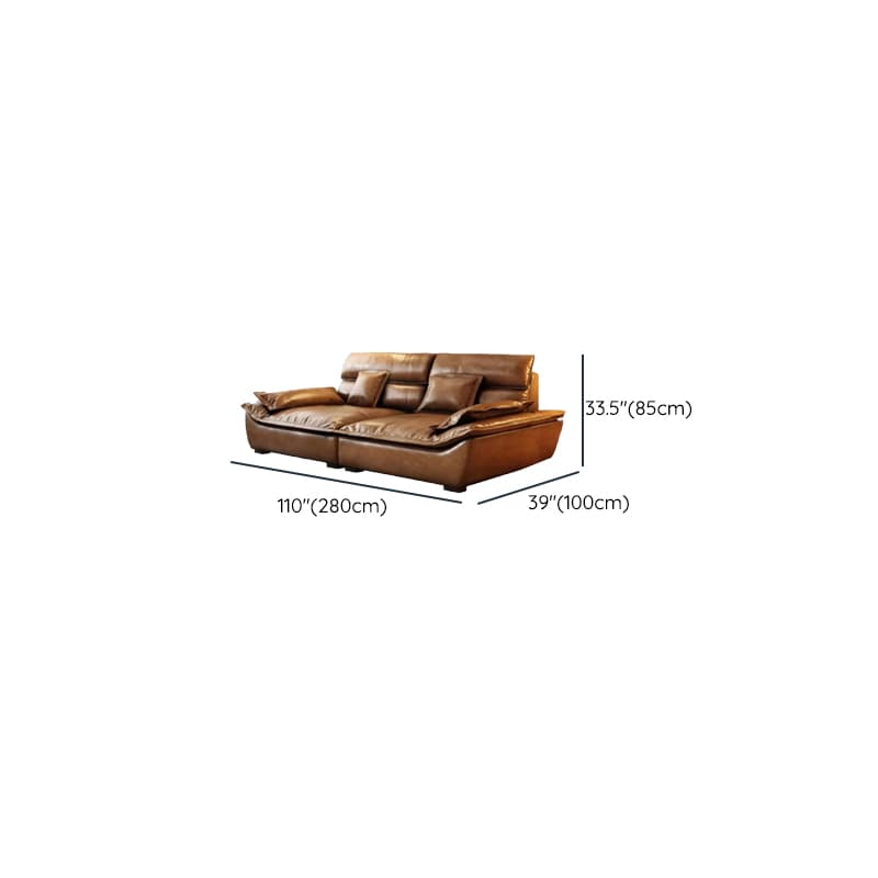 Drawing Room Standard Sofa in Mocha Pu Leather - image 6