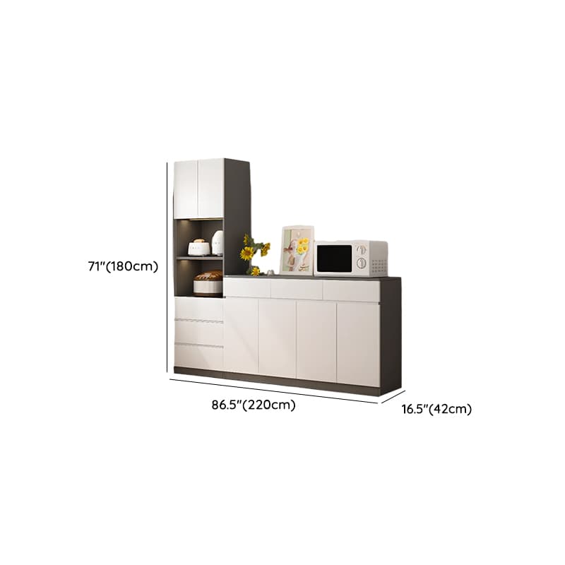 Simple Sideboard with Multiple Drawers, Closet Cabinet, Standard and Narrow Sizes, 1 or 2 Shelves, Wood Countertop, 2 to 5 Doors - image 29