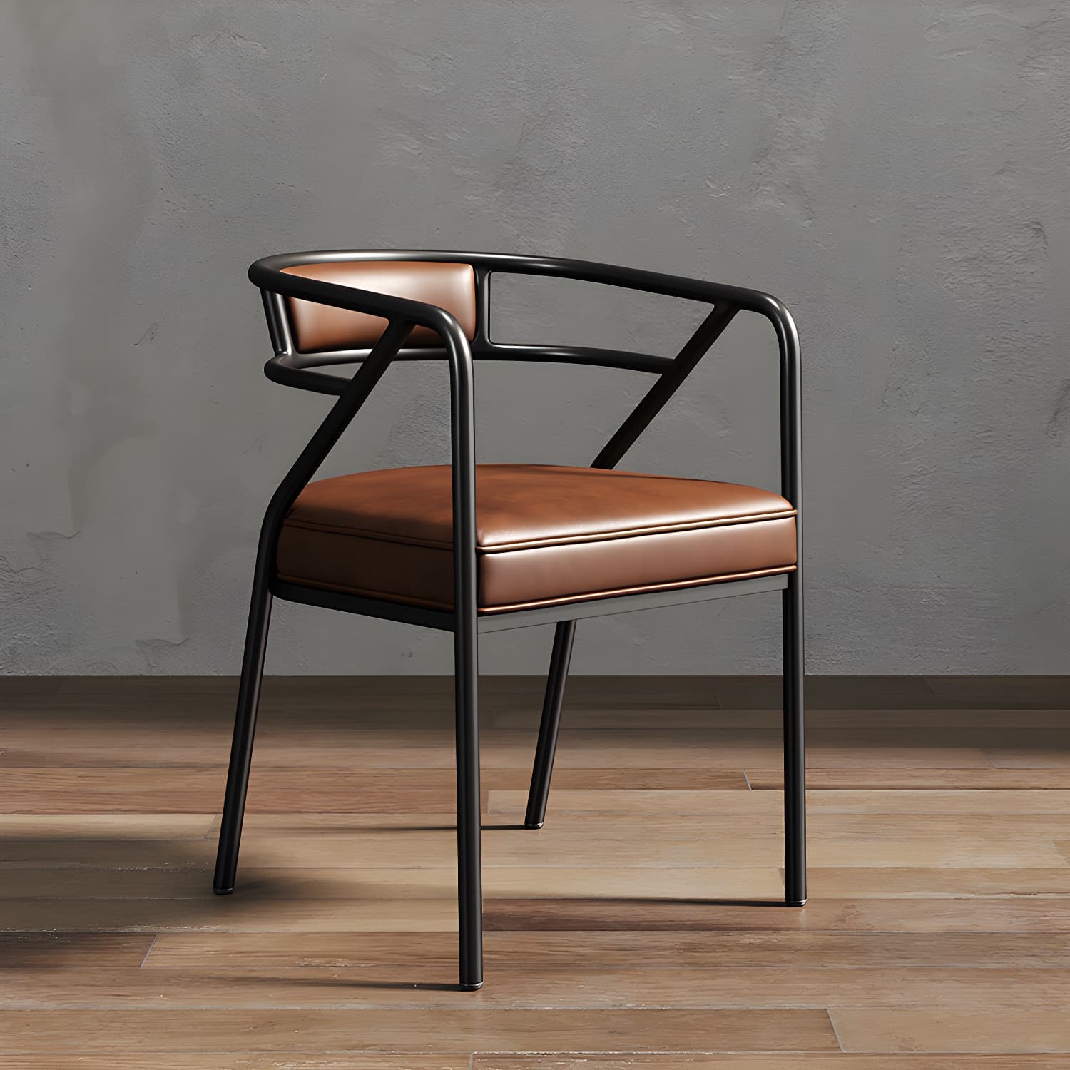 Glam Dining Chair Open Back Upholstered Dining Side Chair with Metal Legs - image 8