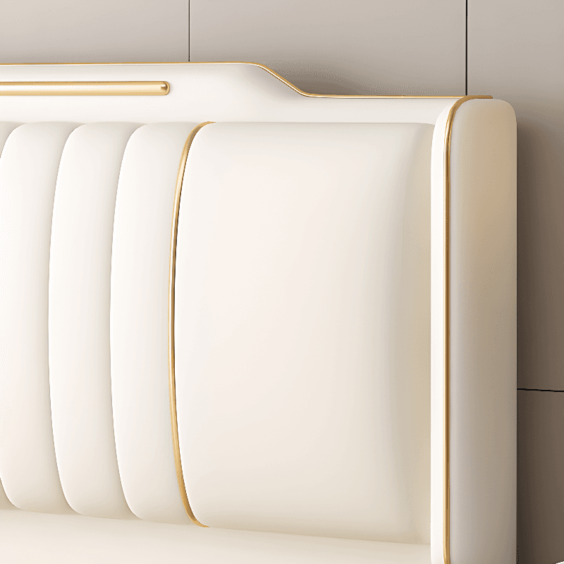 Simplistic Style Wingback Headboard with No Distressing in Pine Wood, Featuring Camelback Shape for King/Queen/Full Bed, Sponge Upholstery Fill, and Standard Height - image 16