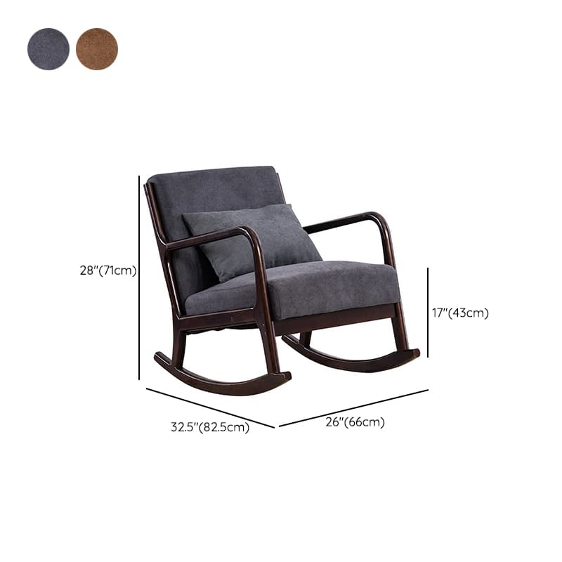 Nordic Natural Cotton Stationary Rocking Couch Chair with Back - image 26