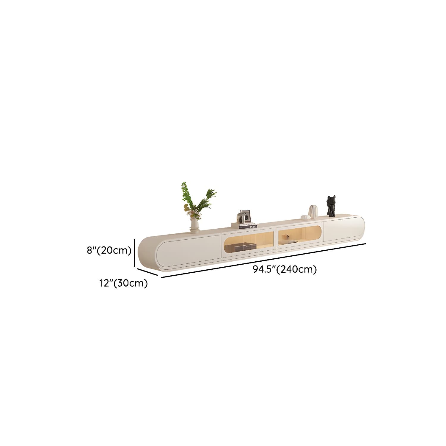 Beige Wood TV Stand with Drawers and Cabinet for Modern Style - image 14