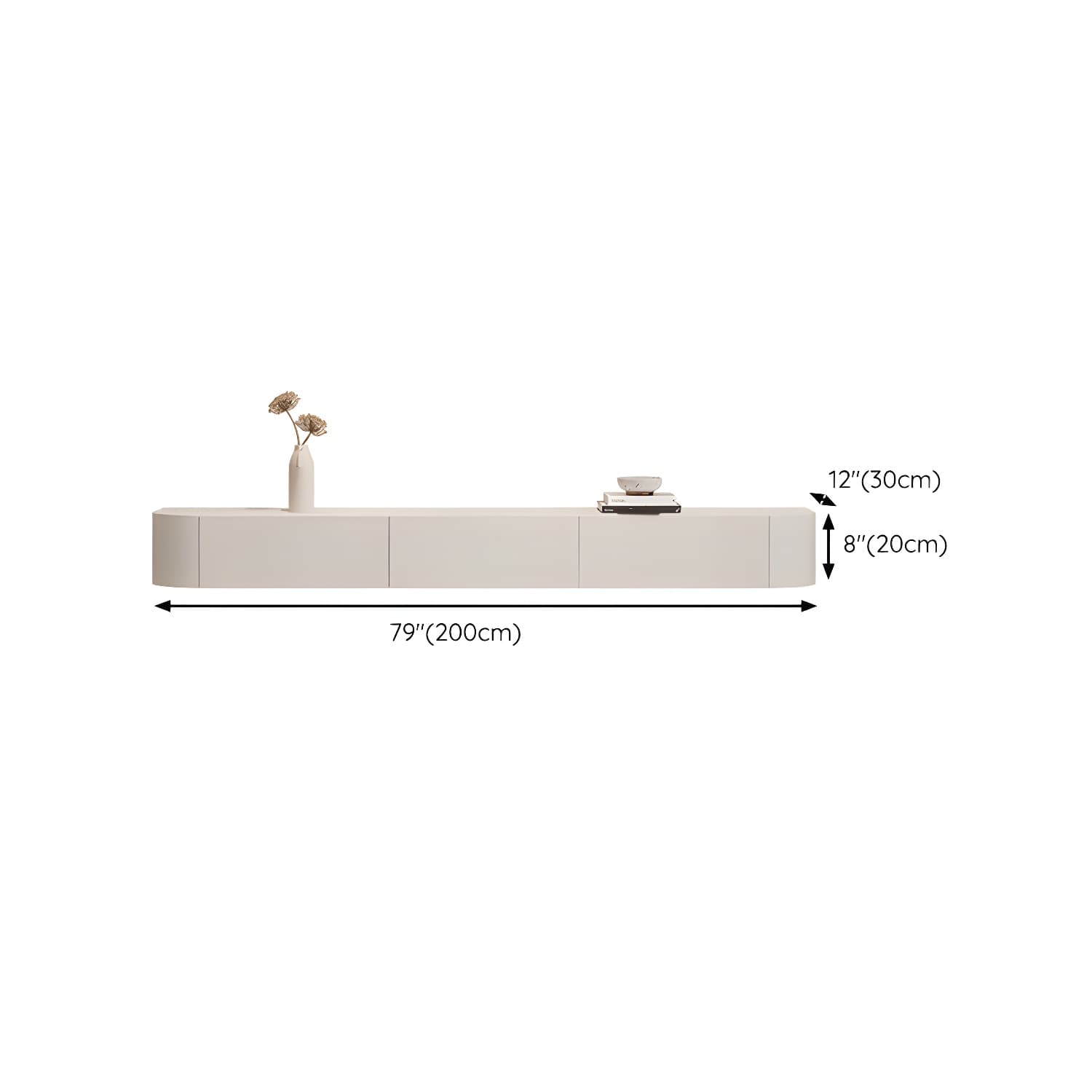 Modern Engineered Wood TV Stand Enclosed Storage Wall-mounted TV Console - image 12