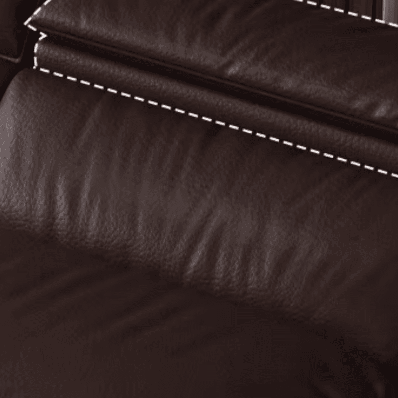 L-Shape Leather Sofa Recliner in White/Espresso/Beige with Right Hand Facing Orientation - image 14