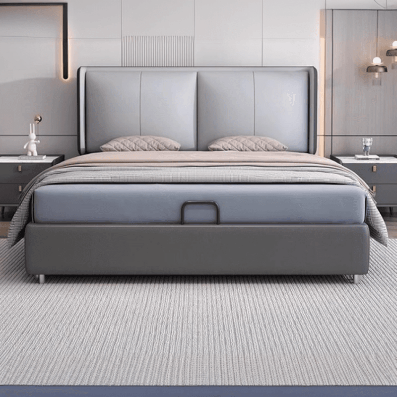 Modish Style Panel Headboard in Timber with No Distressing, Rectangle Shape for King/Queen/Full Bed, Featuring Sponge Upholstery and Standard Height - image 7
