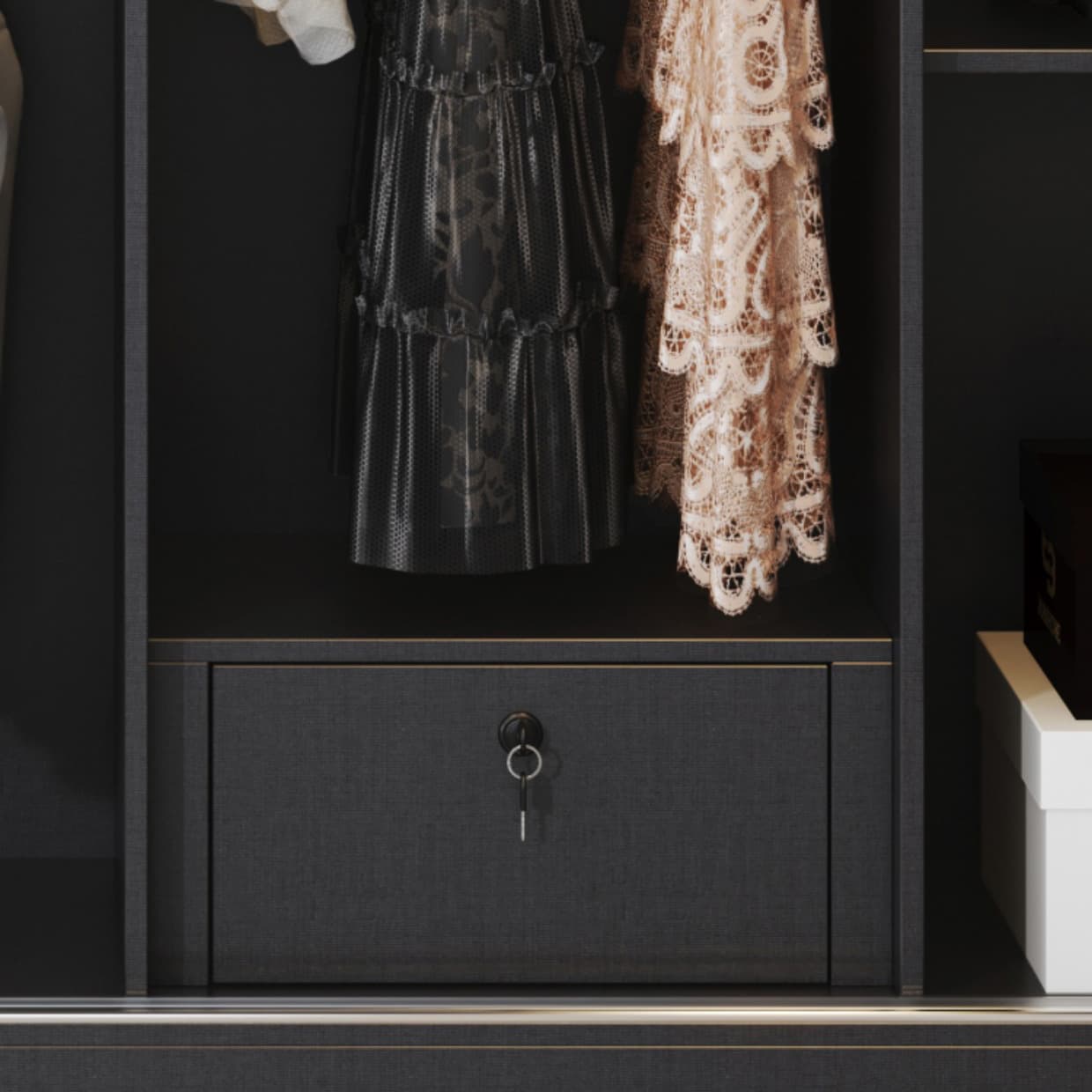 Modern Wood Freestanding Wardrobe Soft Close Drawer and Doors Wardrobe - image 8