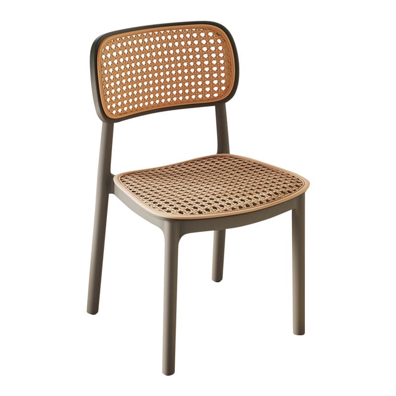 Contemporary Side Chair with Uncovered Back, Cocoa/Sage/Wood Grain Synthetic Legs - image 7