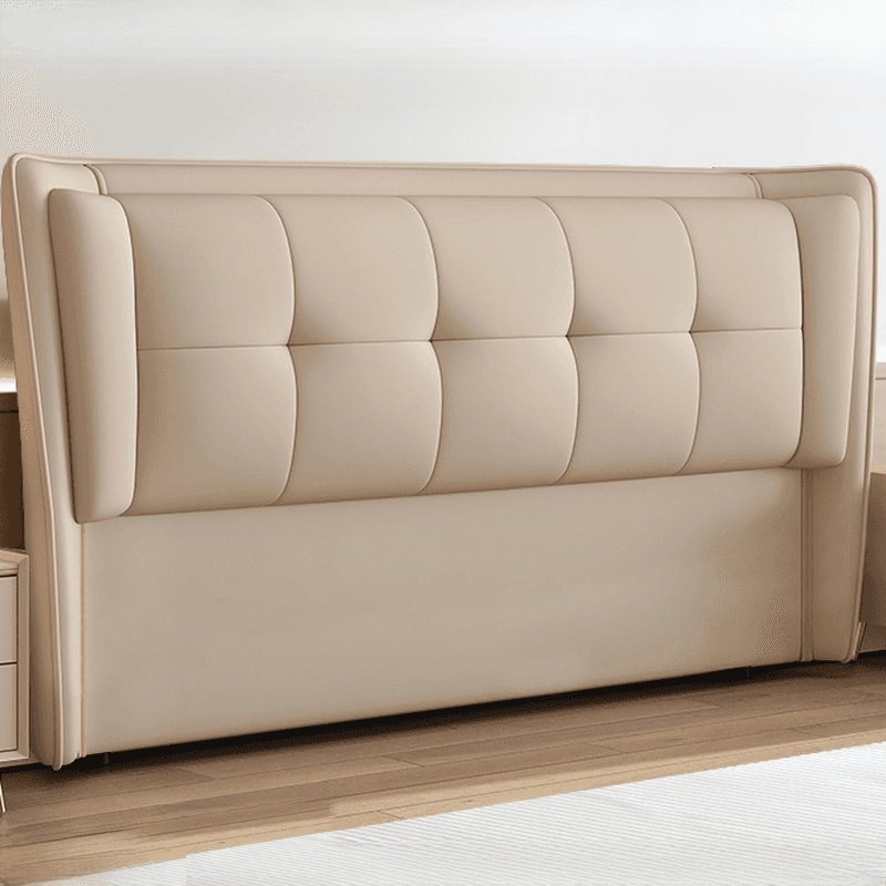 Simplistic Wingback Headboard with No Distressing, Piled Tufted, Rectangular Shape for Queen/Full/Twin Bed, Featuring Sponge Upholstery and Standard Height