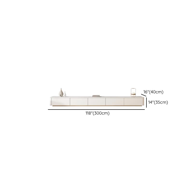 Ivory Rectangular Wall-supported TV Stand with 6 Drawers/5 Drawers - image 29