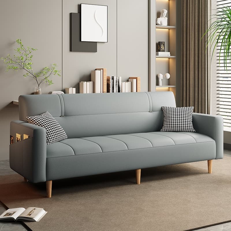 Grey/Olive Green/Azure Pu Leather Loveseat/Sofa Couch with Armrest - image 6