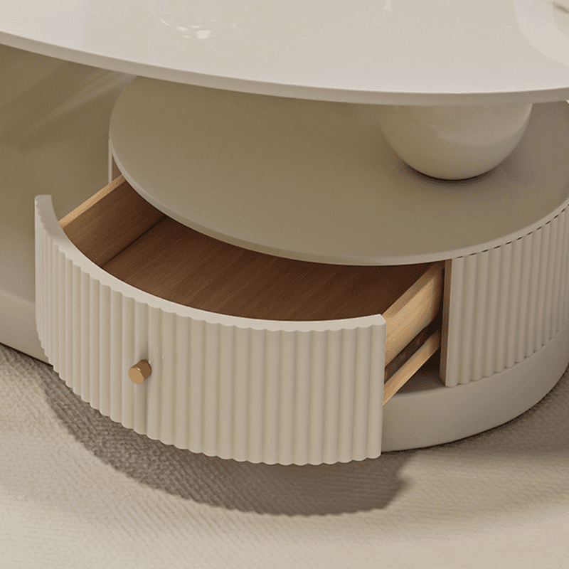 Nested Elliptical Accent Table with Repository Storage for Indoor Use - image 4