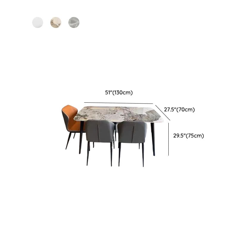Simplistic Rectangular Slate Stone Dining Table for 4 People/Seats 2/Seats 10, Scratch-proof, Standard Height - image 12