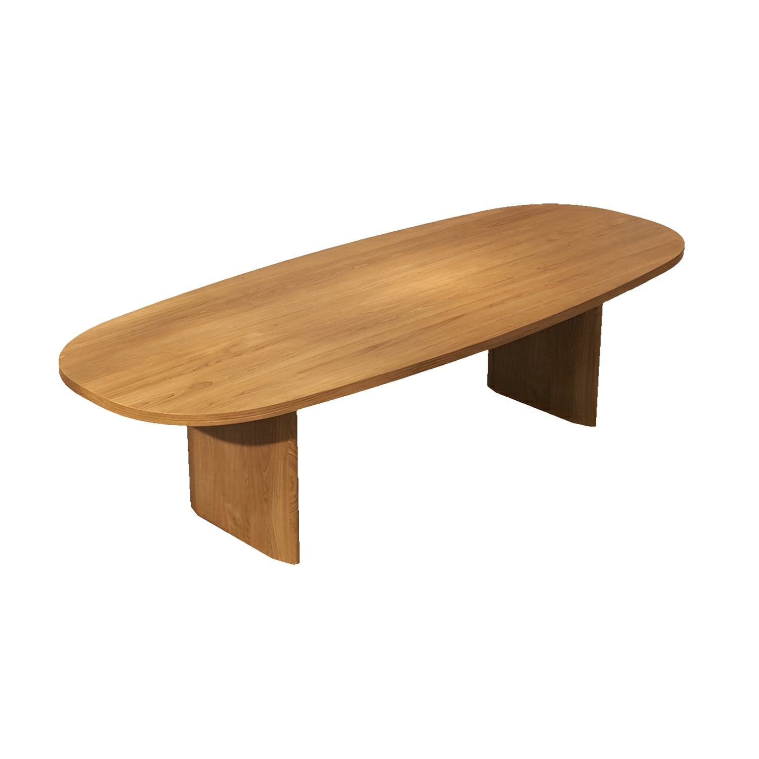 Rectangular Modern Coffee Table with Wood Base - Non-Upholstered - image 4