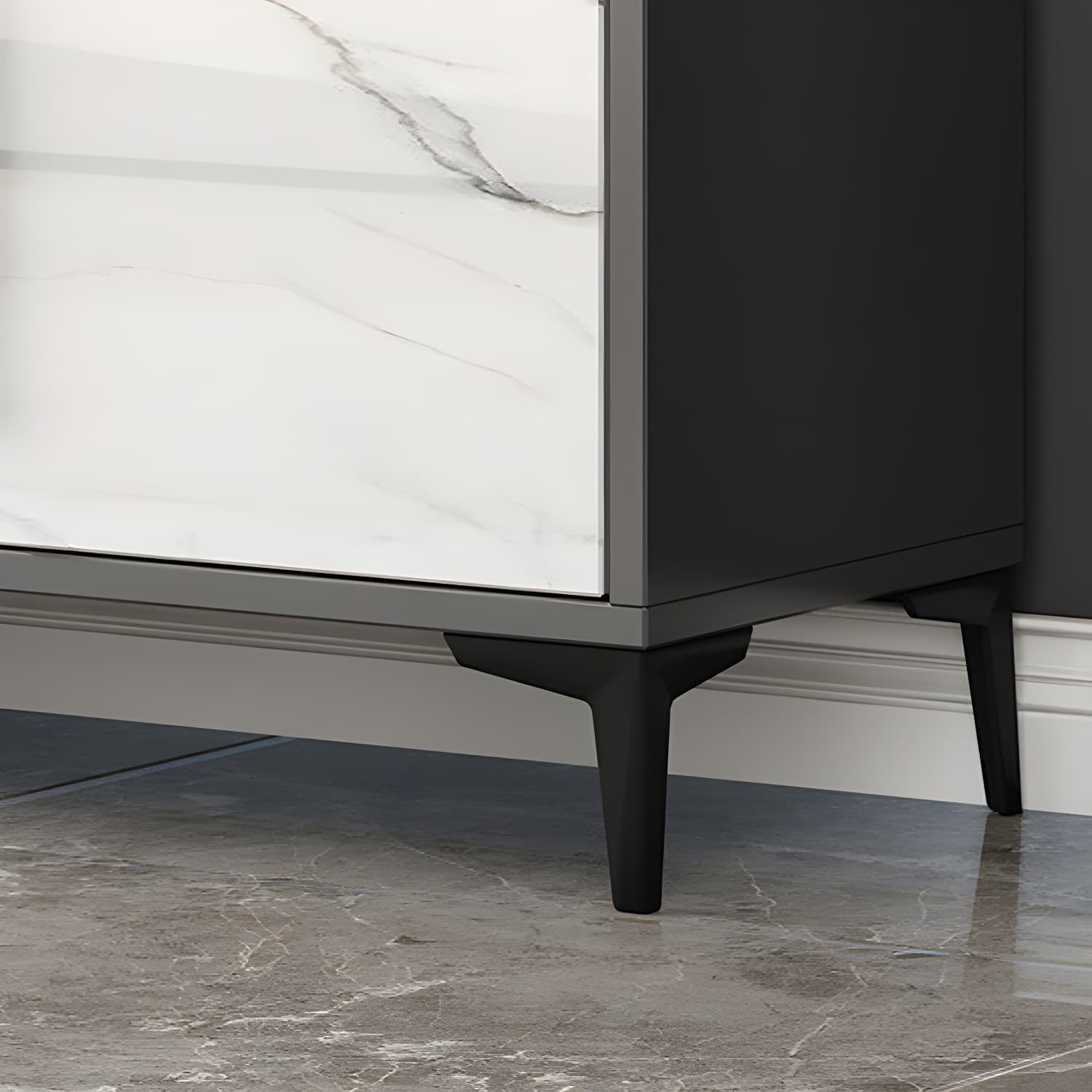 Engineered Wood Buffet Server with Drawers Modern Sideboard Table - image 8