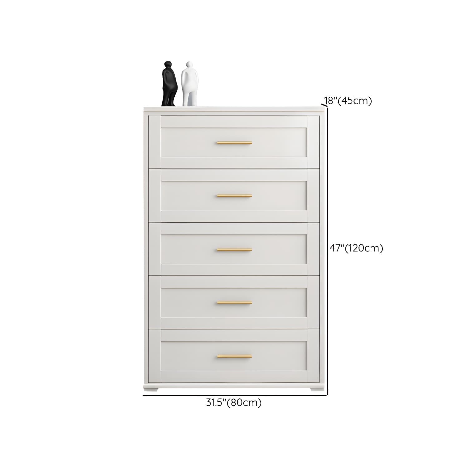 17.55-inch Width Solid Wood Storage Chest Classic Glam Storage Chest Dresser - image 17