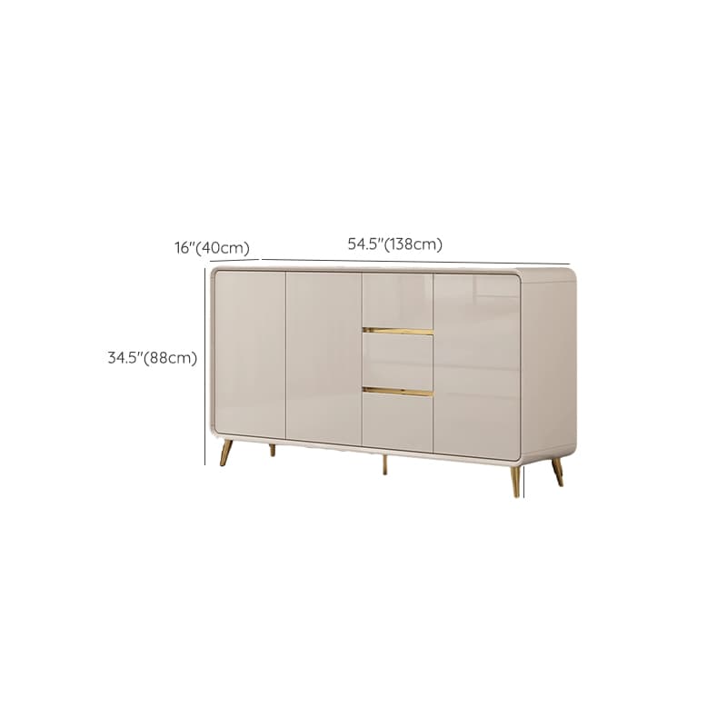 Elegant Wood Buffet with 3 Drawers and Cabinets for Kitchen Storage - image 13