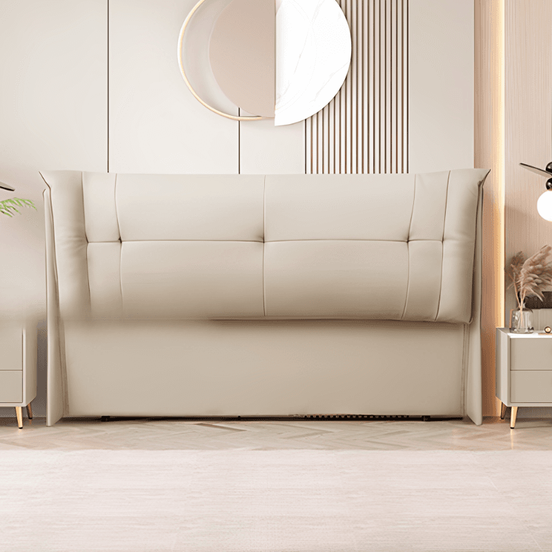 Modern Simple Style Wingback Headboard with No Distressing, Piled Tufted Rectangle Design for King/Full/Queen Bed, Featuring Sponge Upholstery and Standard Height - image 7