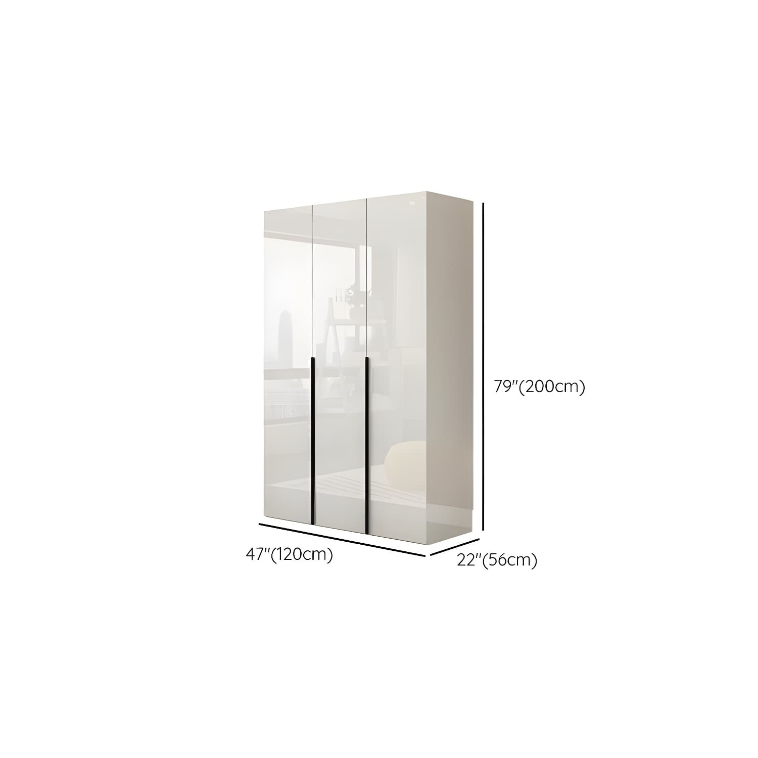 Modern Simple Style Double Door Storage Wardrobe for Bedroom - image 10