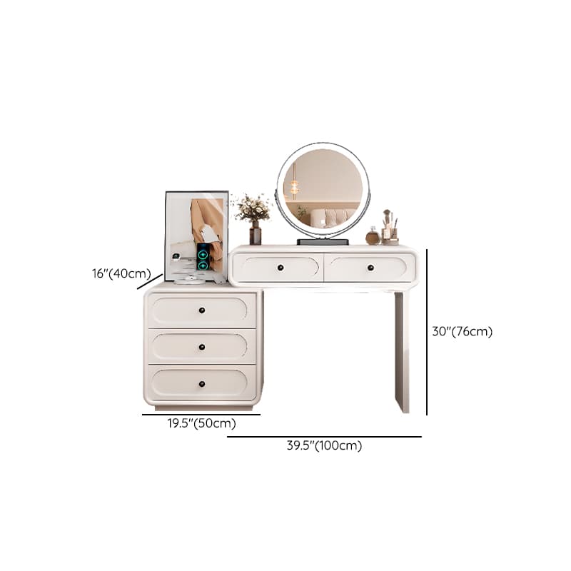 White Large/Standard Scalable Timber Vanity Set with 5 Drawers/8 Drawers, Lighting & Mirror Lights Included/Not Included - image 12