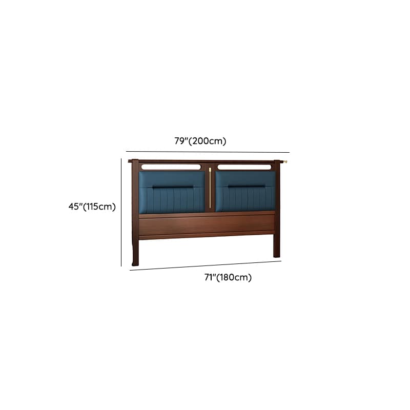 Modish No Distressing Timber Panel Headboard with Rectangle/Stepped Shape for Queen/King/Full Bed, Featuring Sponge Upholstery and Standard Height - image 22
