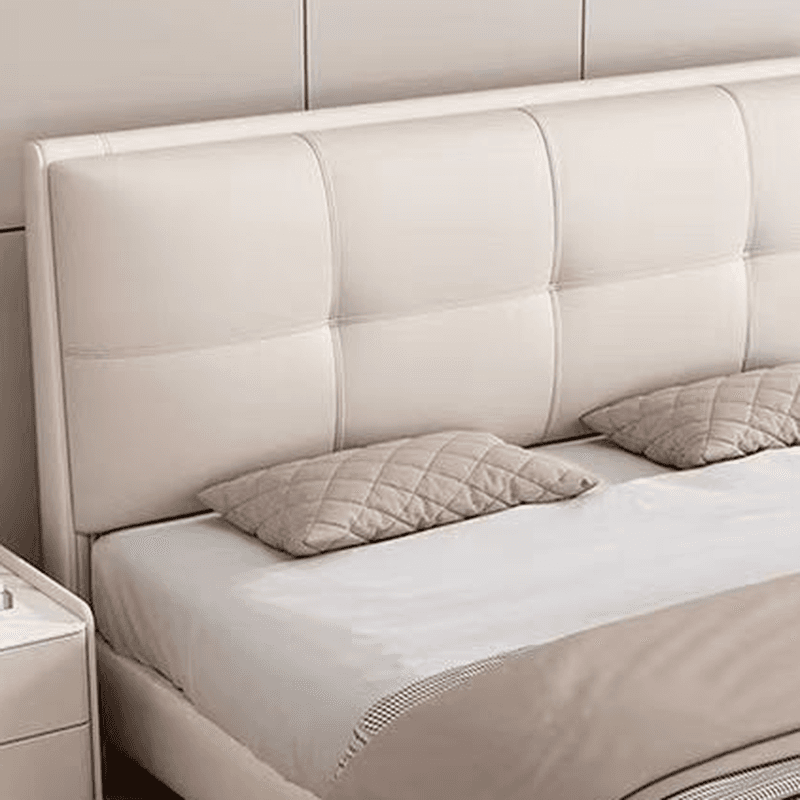 Modern Simple Style Panel Headboard with No Distressing, Piled Tufted Rectangle Design for California King/King/Queen Bed, Featuring Sponge Upholstery and Standard Height - image 11