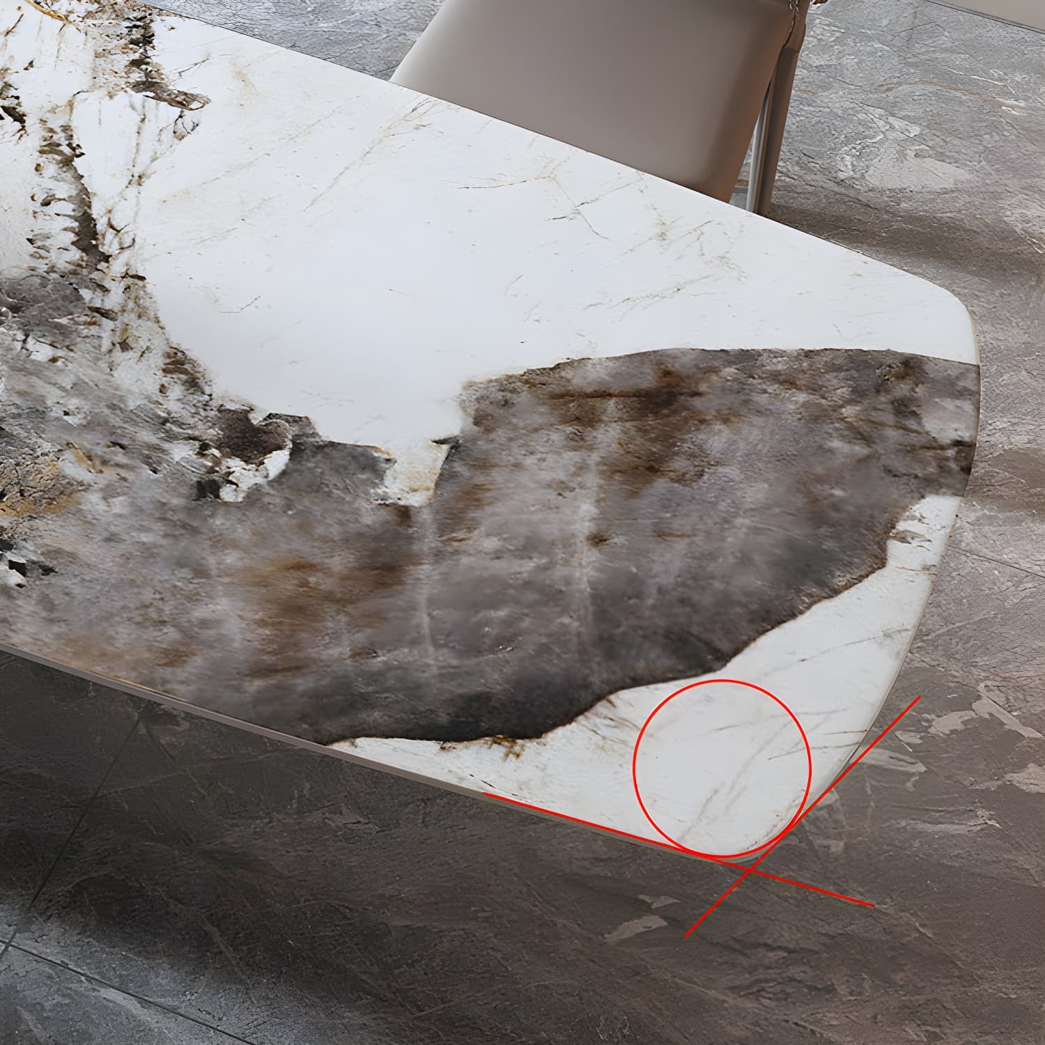 Luxury Sintered Stone Top Dining Table Rectangle White Table with Pedestal - image 7