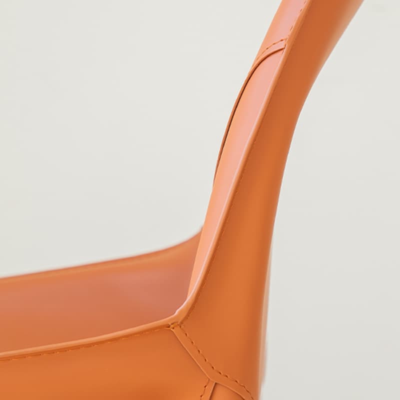 Modern Leather Armless Side Chair with Solid Back - Easy-Care, Warranty - image 23