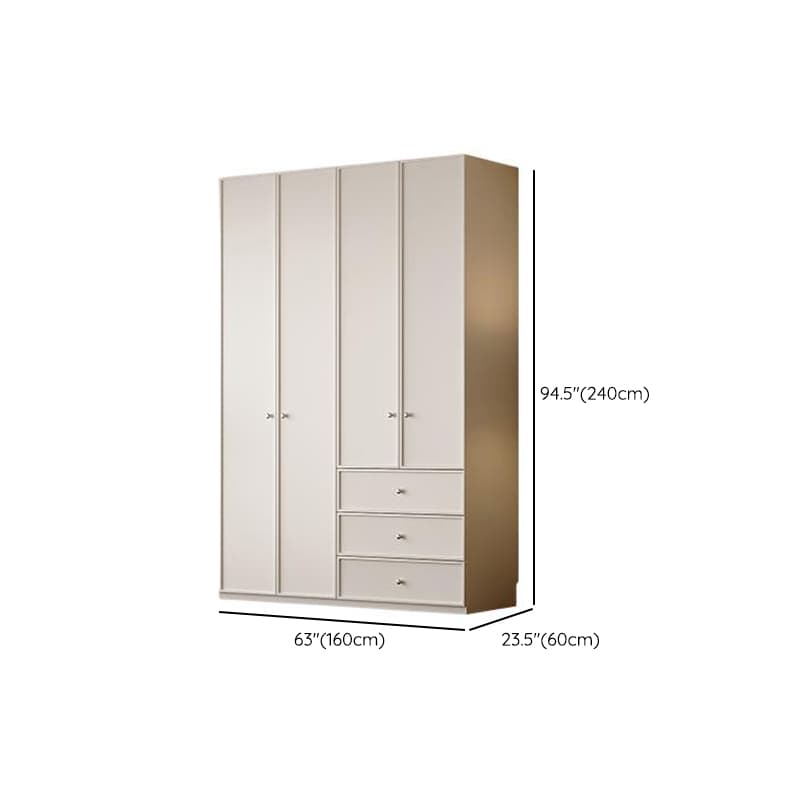 Chalk Modern Wooden Standalone Almirah with 3-Drawer/6-Drawer, Interior Shelves, and Hanging Rod - image 13