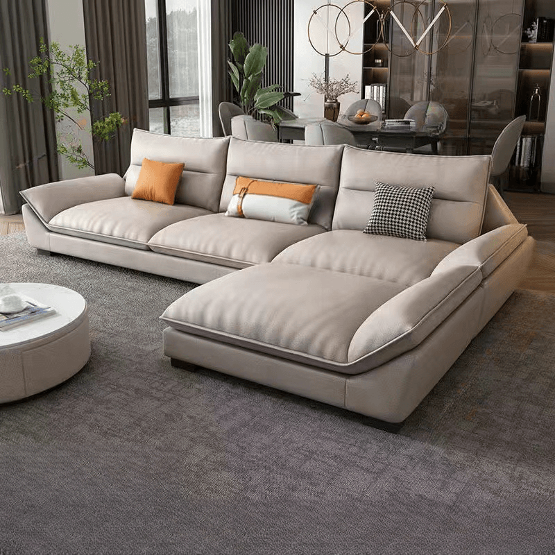 Functional L-Shape/Straight Sofa Couch/Sofa Recliner for Parlor with Reversible/Horizontal Orientation and Concealed Support