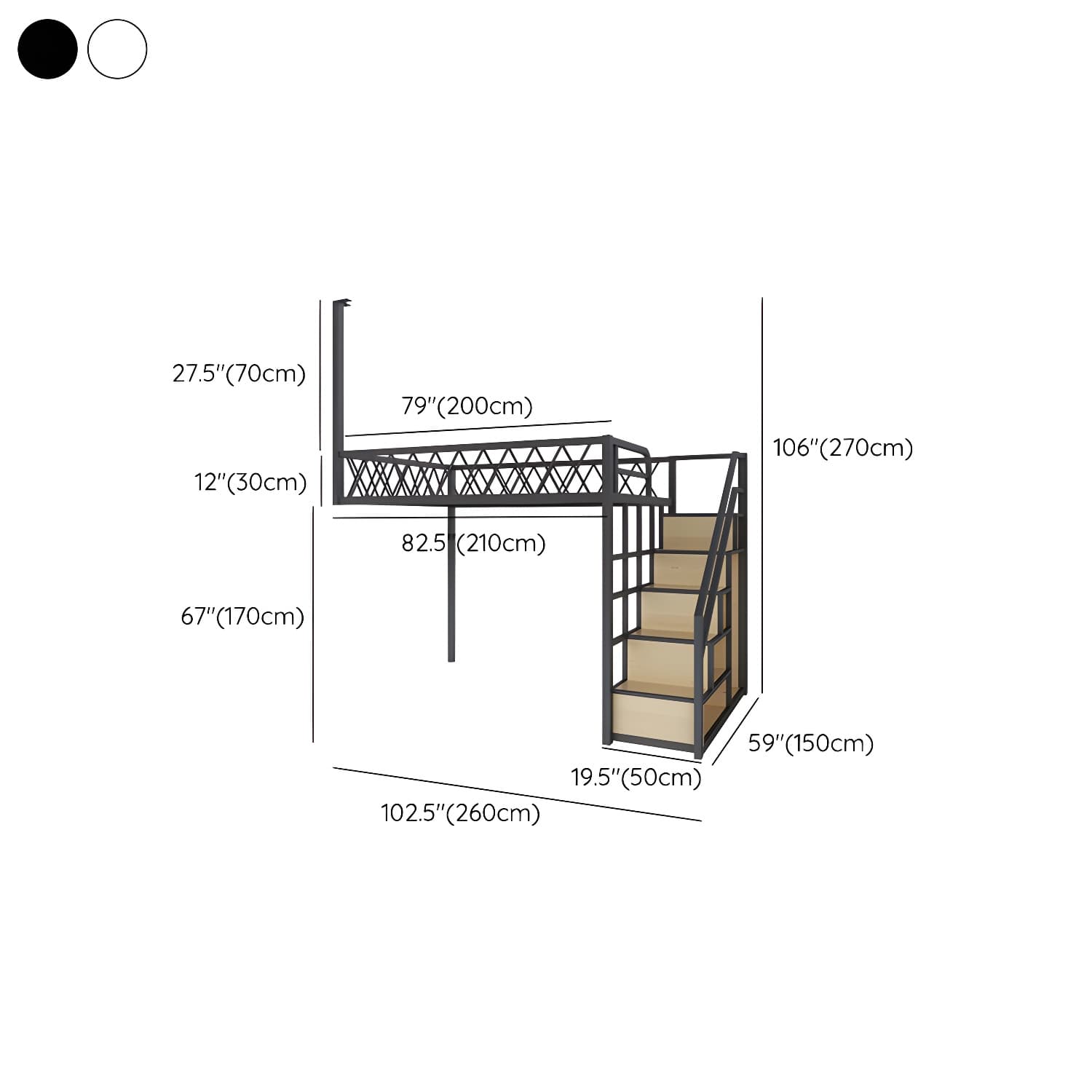 Modern Wood/Metal Bed with Light Wood Tone & Tall Clearance Storage Cabinets - image 22