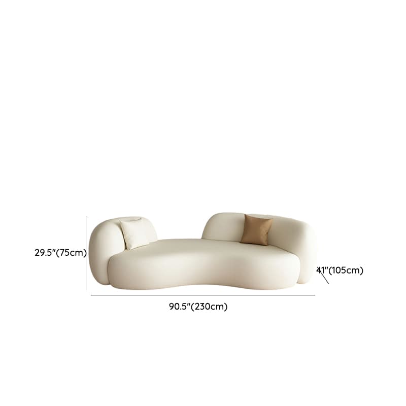 Scandinavian Style Standard 21-28 inches White Wood Sofa Without Storage, No Distressing - image 11