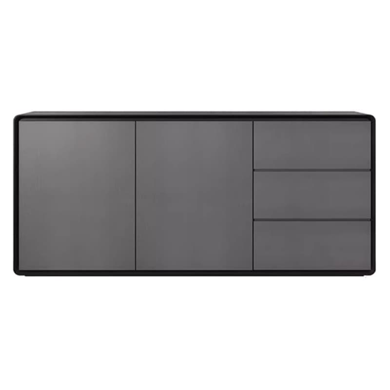 Simplistic 3 Drawers Freestanding Floor Sideboard/Server in Wood with 3 Shelves and Cabinet - image 14