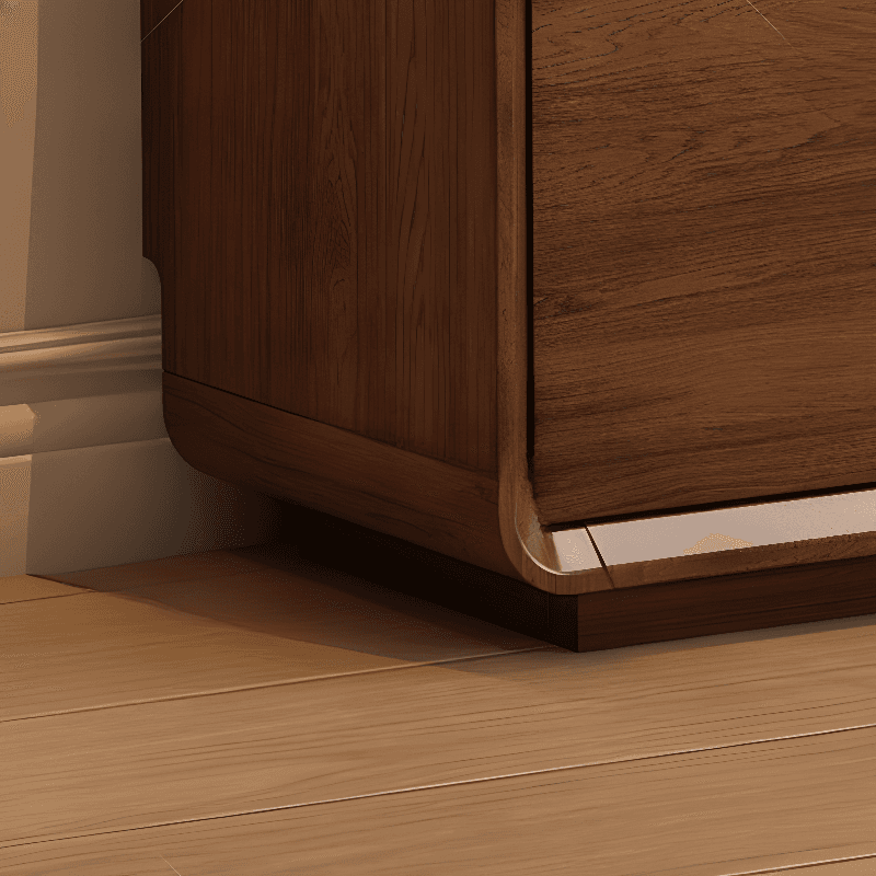 Espresso Sideboard with 3 Drawers, Locker Cabinet, Narrow Size, Compartment Storage, Glass-panel Door, and Flexible Shelf - image 9