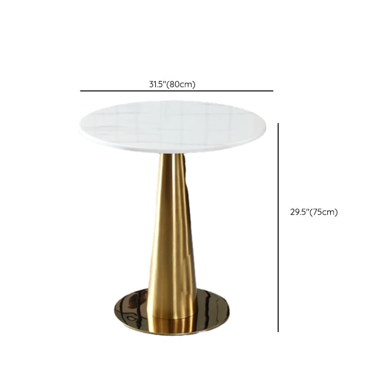 Glamorous Rounded Stone Dining Table for 2, Scratch-proof and Fixed Mechanism - image 30