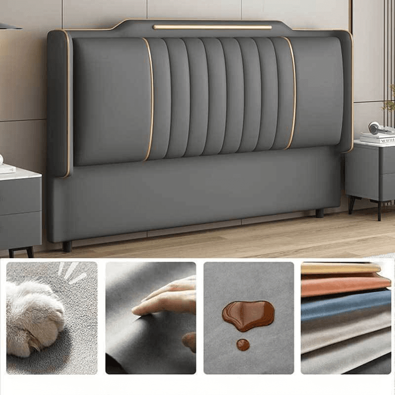 Simplistic Wingback Headboard with Camelback Shape in Pine Wood, Available in Full/King/Queen Sizes, Featuring Sponge Upholstery and Standard Height, No Distressing - image 5