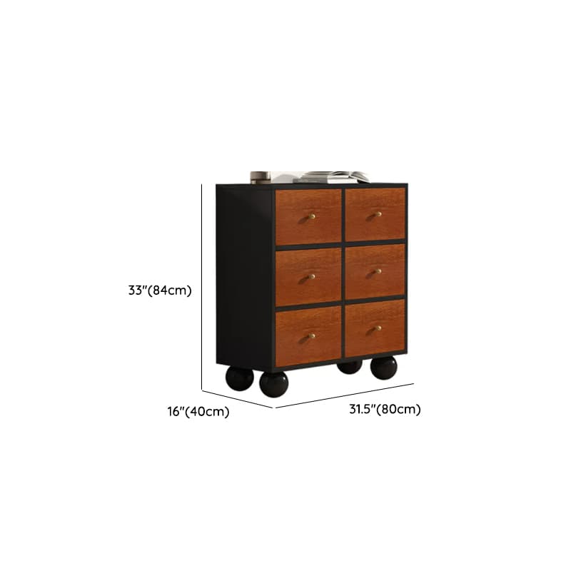 Cocoa Simple Manufactured Wood Console Dresser with 6 or 9 Drawers in Horizontal or Vertical Orientation - image 21