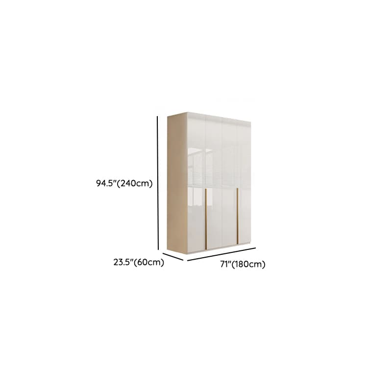 Chalk Minimalist Laminate Cabinet Armoire with Soft Close Drawer, Soft Close Door, Interior Shelves, and Clothing Rod - image 23