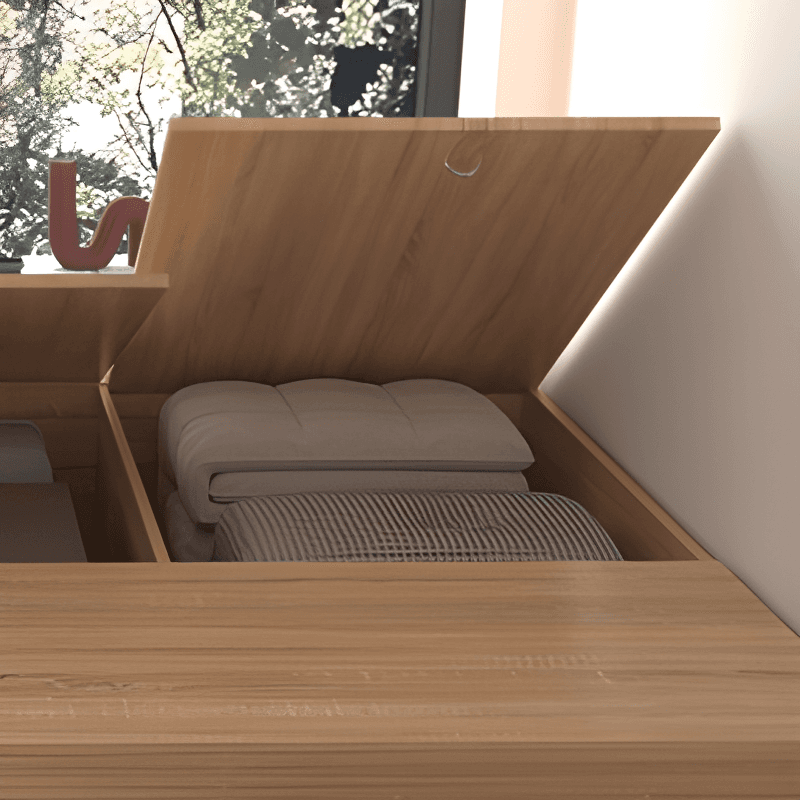 Natural Color Solid Color Storage Included with Storage Drawer for Bedroom - image 5