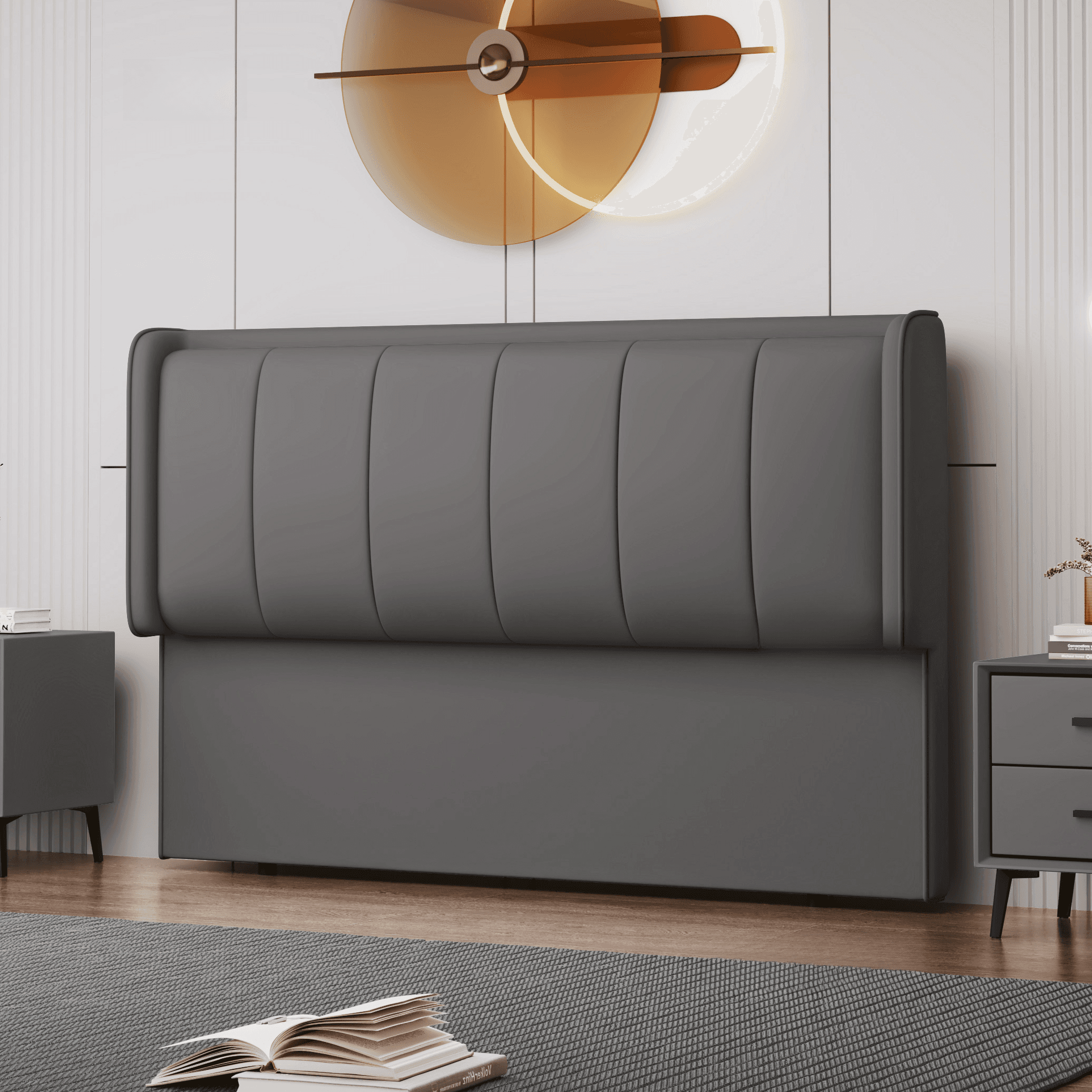 Casual Free-standing Standard Full XL(54"W x 80"L)/Full(54"W x 75"L) Panel No Distressing With Legs in Pine Wood and Sponge