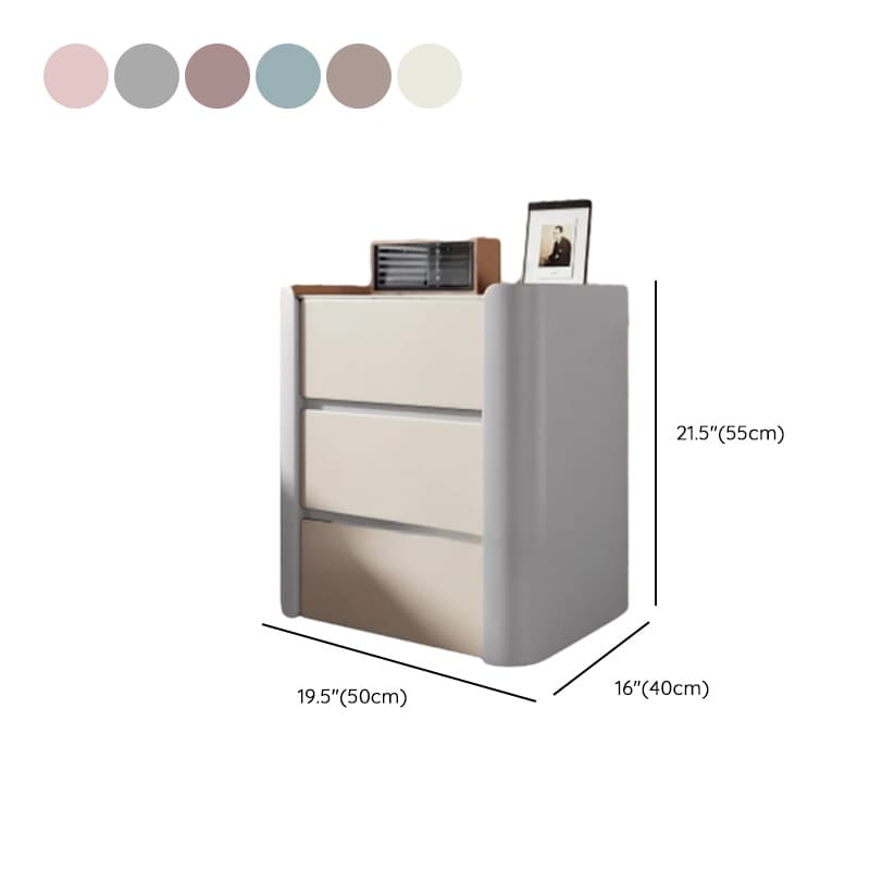 Organic Modern Stone Countertop Bedside Cabinet Nightstand with 3 Drawers - image 14