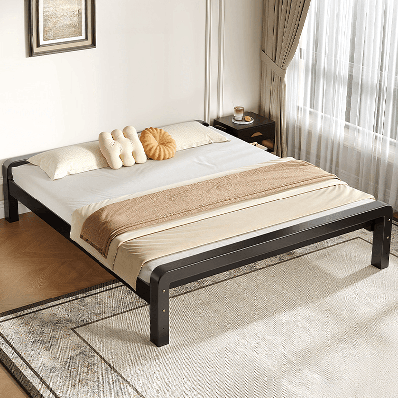 Solid Color Platform Bed with Steel Frame for Living Room - image 3