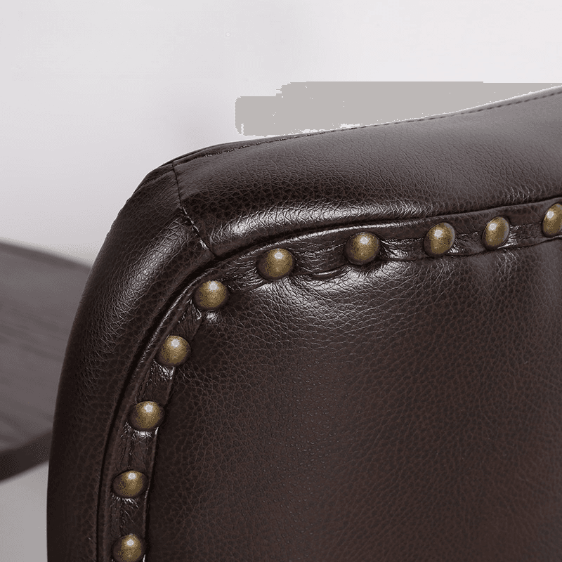 Vintage Secure Bordered Button-tufted Upholstered Side Chair with Wingbacked Chair, Nailhead Detailing and Foot Pads - image 13
