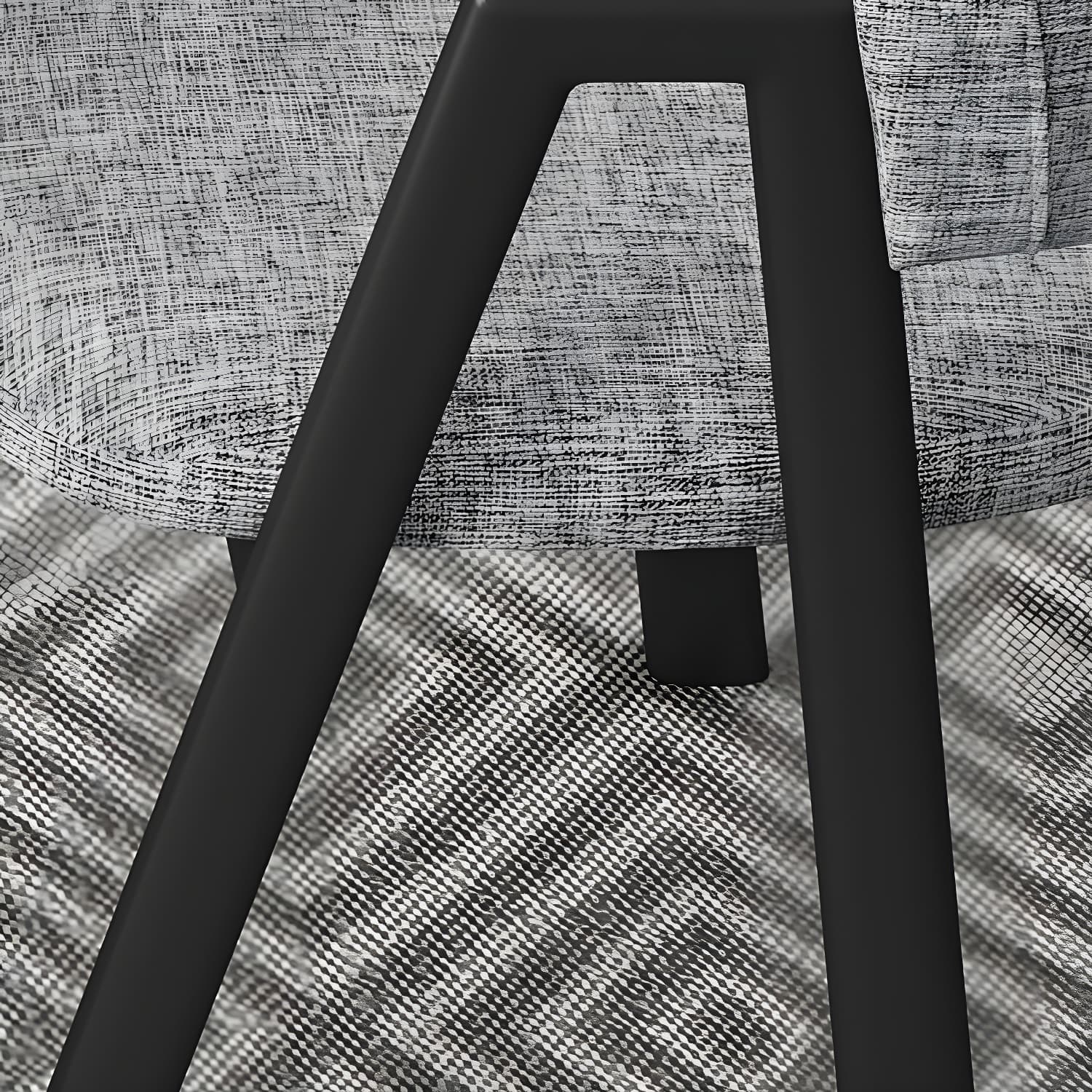Modern Style Iron Arm Chair Open Back Dining Side Chair with Upholstered - image 19