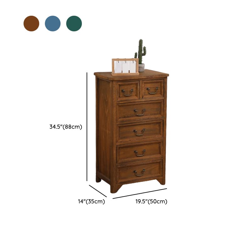 Minimalist Rectangle Brown/White Wood Top Accent Chest with Soft Close Drawer Living Room - image 10
