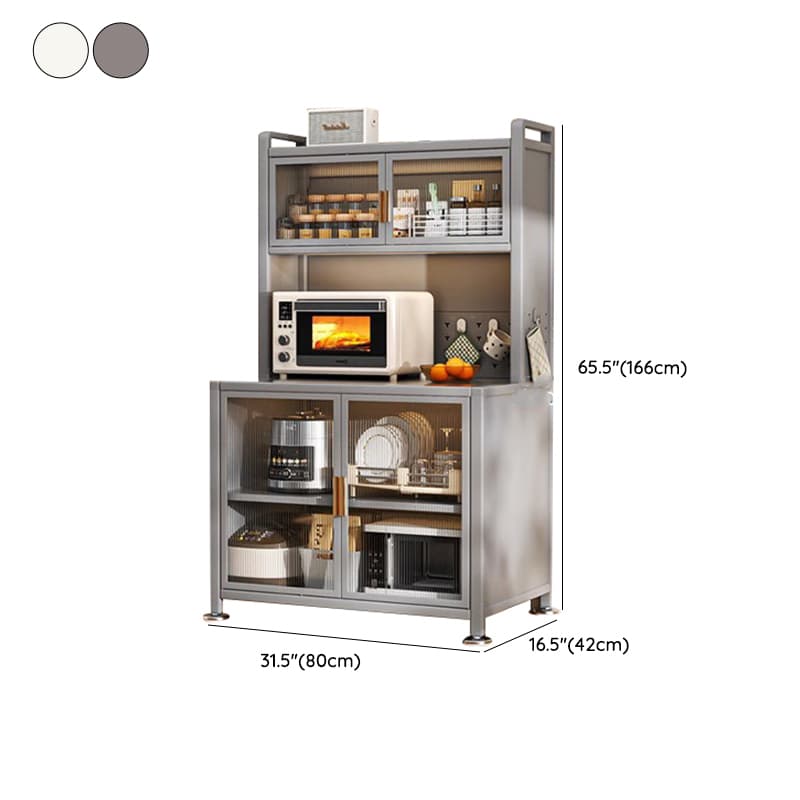 Modern Steel Sideboard Standard-Sized Open Storage Non-Adjustable Shelves - image 22