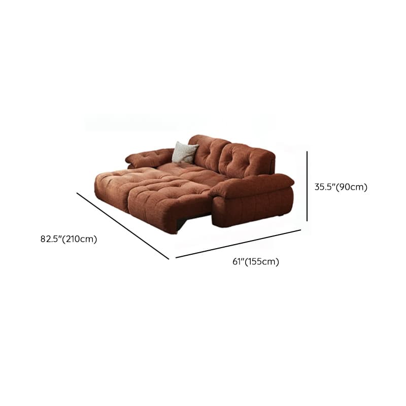 Standard/Single Sofa in Soft-pile Fabric, Amber Color with 1 Pillow - image 8
