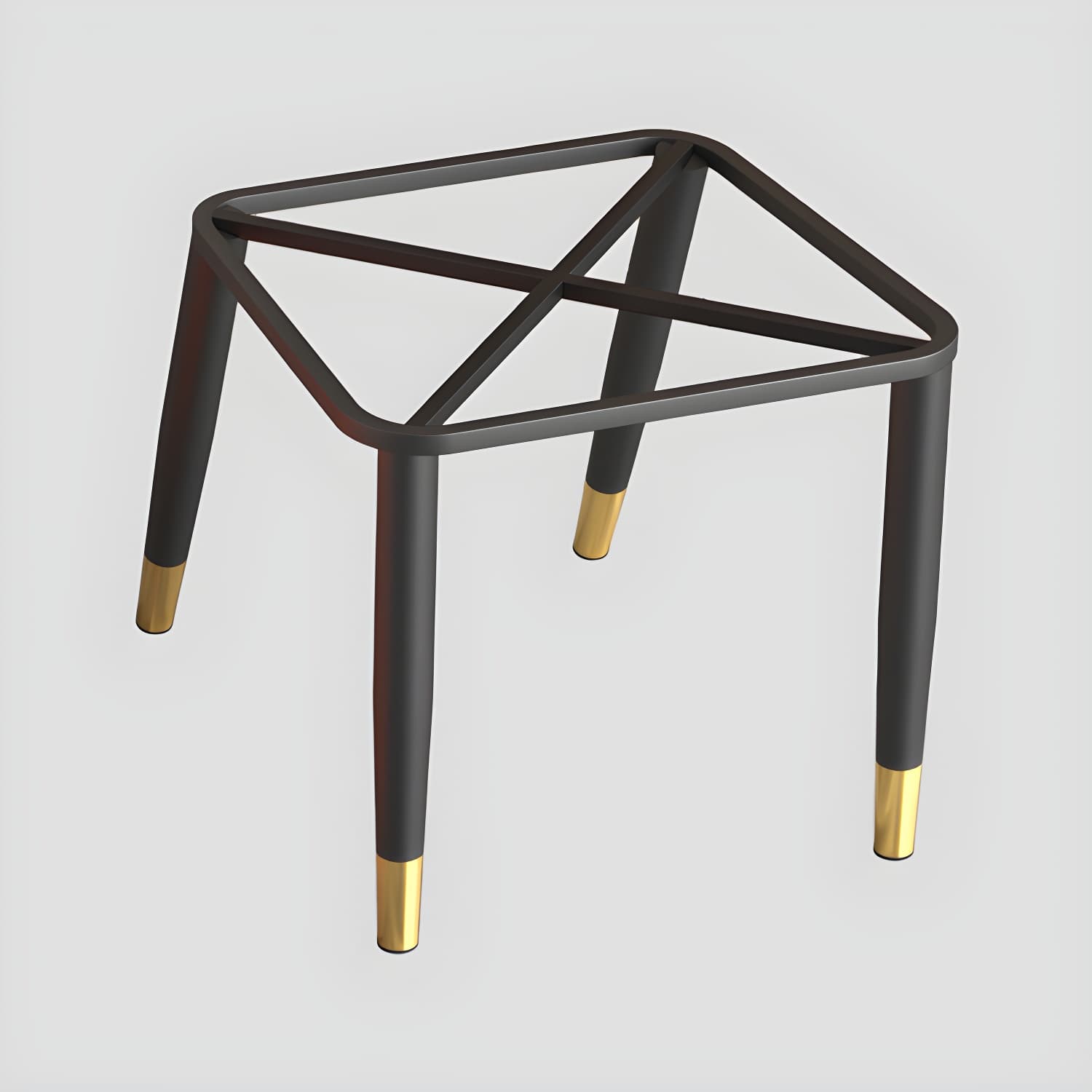 Glam Metal Dining Room Chairs Armless Upholstered Side Leather Chairs for Restaurant - image 17