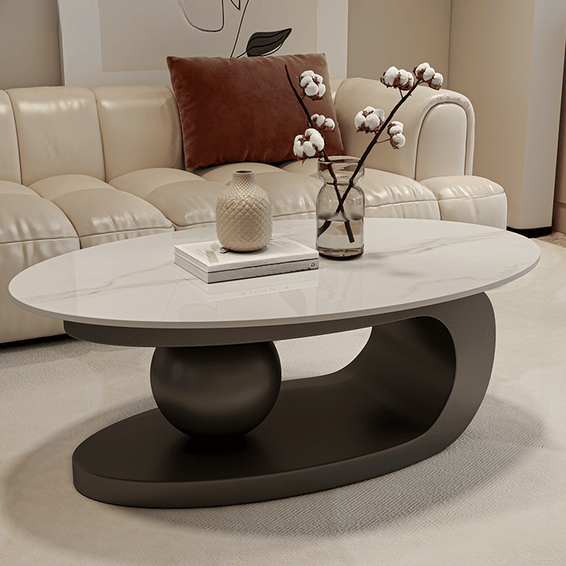 Nested Elliptical Board Game Coffee Table for Indoor Use