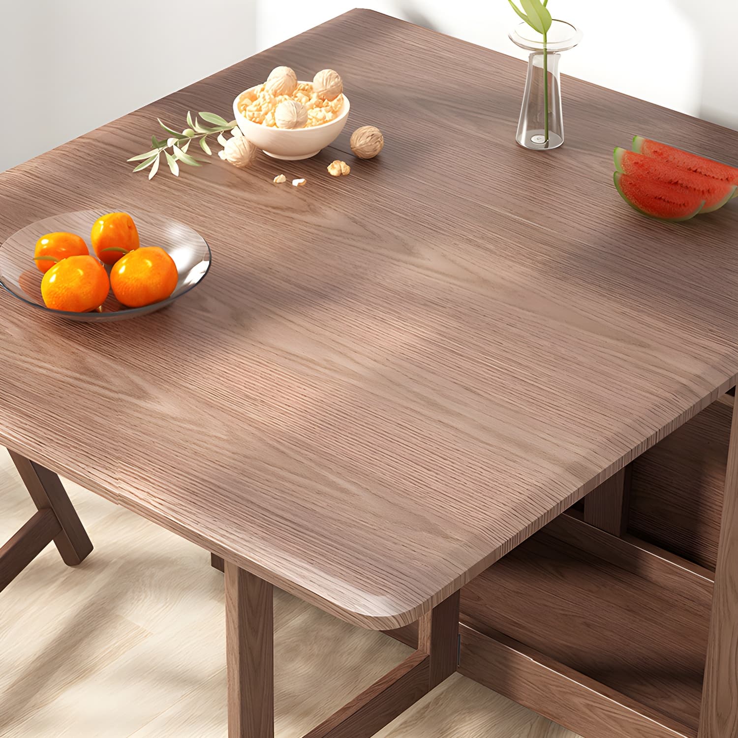 1/3/5/7 Pieces Modern Solid Wood Multi Purpose Folding Dining Set for Home - image 9