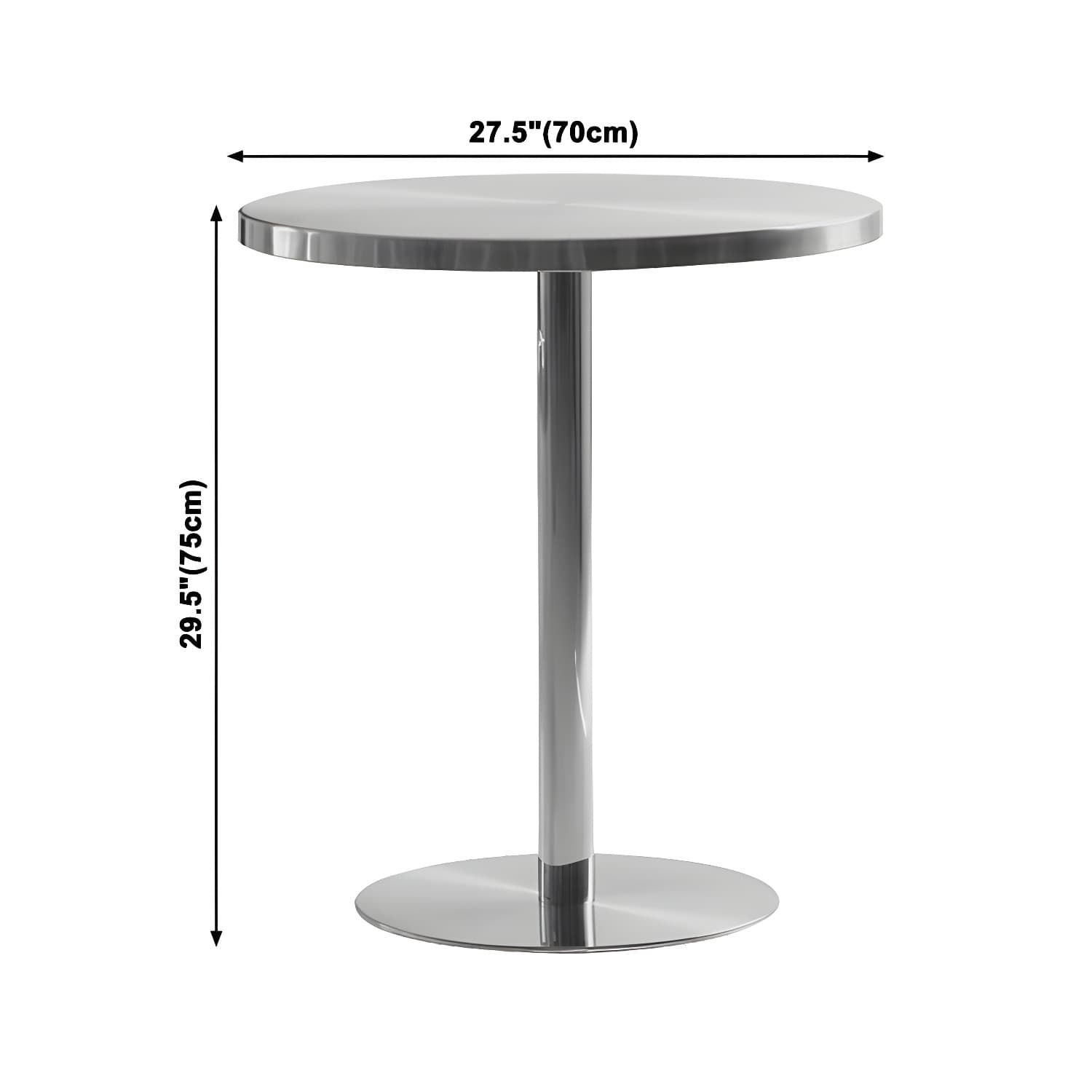 Industrial Dining Room Table Stainless Steel Table with Pedestal Table for Home Kitchen Dinner - image 14